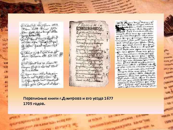 Переписные книги г. Дмитрова и его уезда 1677 1705 годов. 