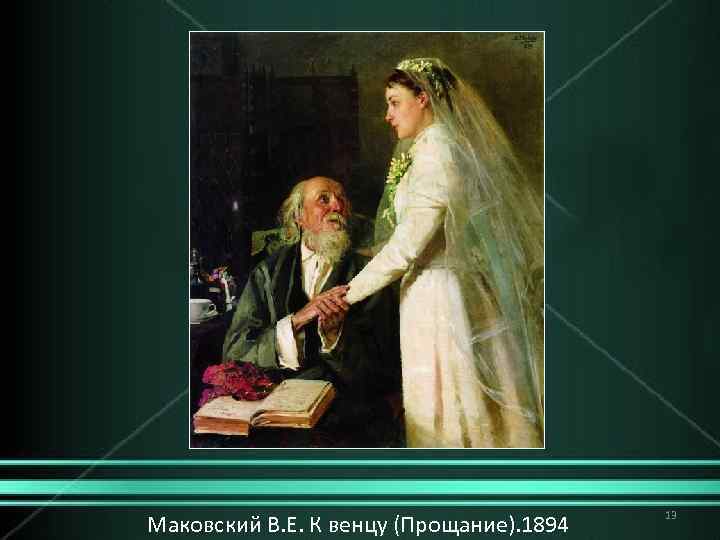 Маковский В. Е. К венцу (Прощание). 1894 13 