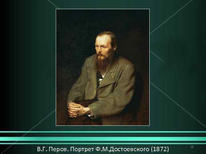 В. Г. Перов. Портрет Ф. М. Достоевского (1872) 25 