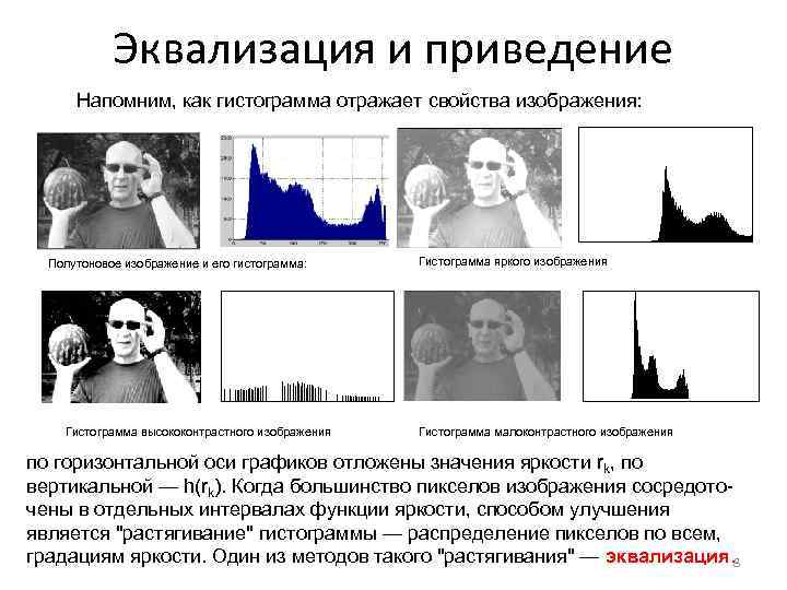 Обработка изображений эквализация гистограммы