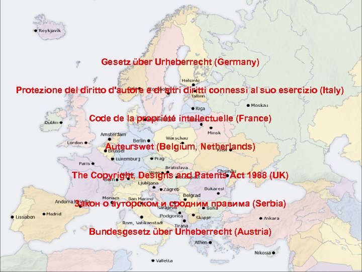 Gesetz über Urheberrecht (Germany) Protezione del diritto d'autore e di altri diritti connessi al