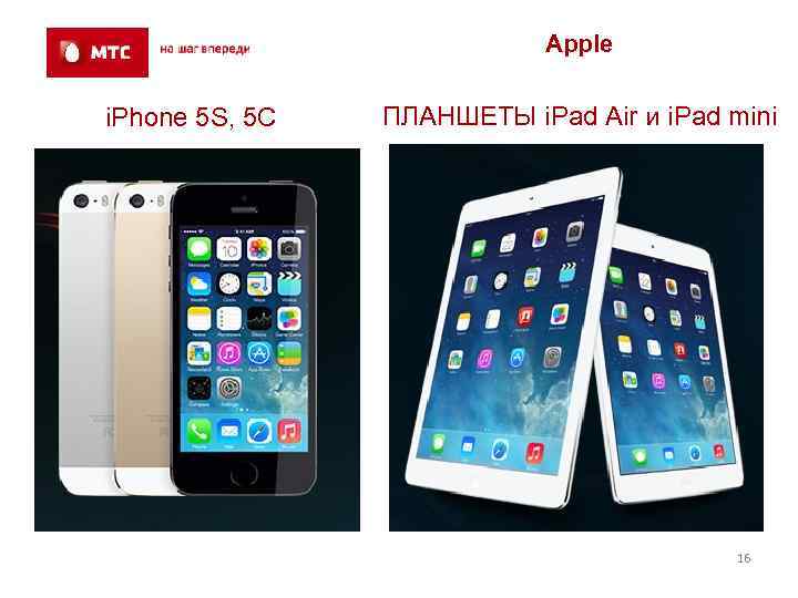 Apple i. Phone 5 S, 5 С ПЛАНШЕТЫ i. Pad Air и i. Pad