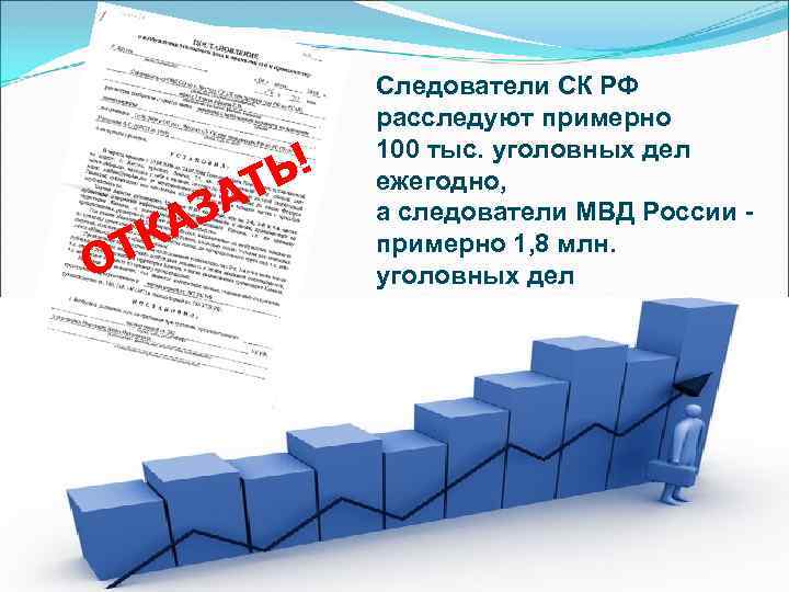 АЗ ТК О Ь! АТ Следователи СК РФ расследуют примерно 100 тыс. уголовных дел