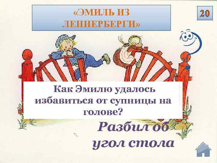 «ЭМИЛЬ ИЗ ЛЕННЕРБЕРГИ» Как Эмилю удалось избавиться от супницы на голове? Разбил об