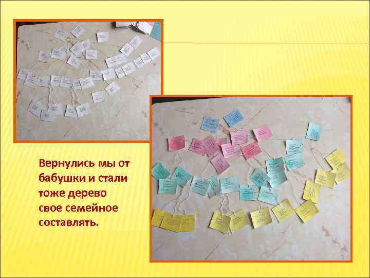 Вернулись мы от бабушки и стали тоже дерево свое семейное составлять. 