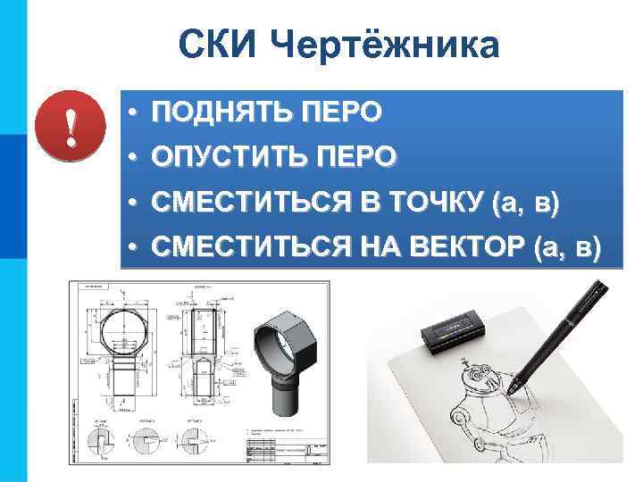 СКИ Чертёжника ! • ПОДНЯТЬ ПЕРО • ОПУСТИТЬ ПЕРО • СМЕСТИТЬСЯ В ТОЧКУ (а,