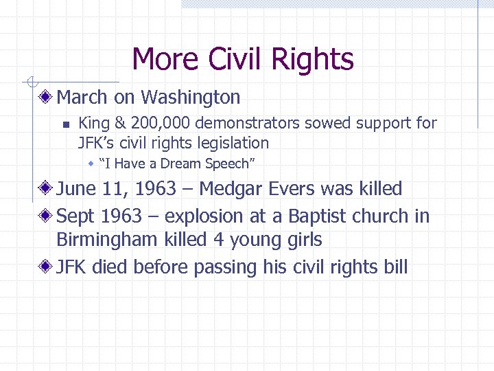 More Civil Rights March on Washington n King & 200, 000 demonstrators sowed support