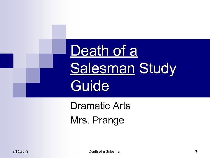 death of the salesman act 1 script