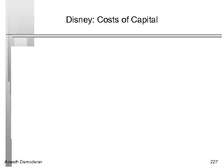 Disney: Costs of Capital Aswath Damodaran 227 