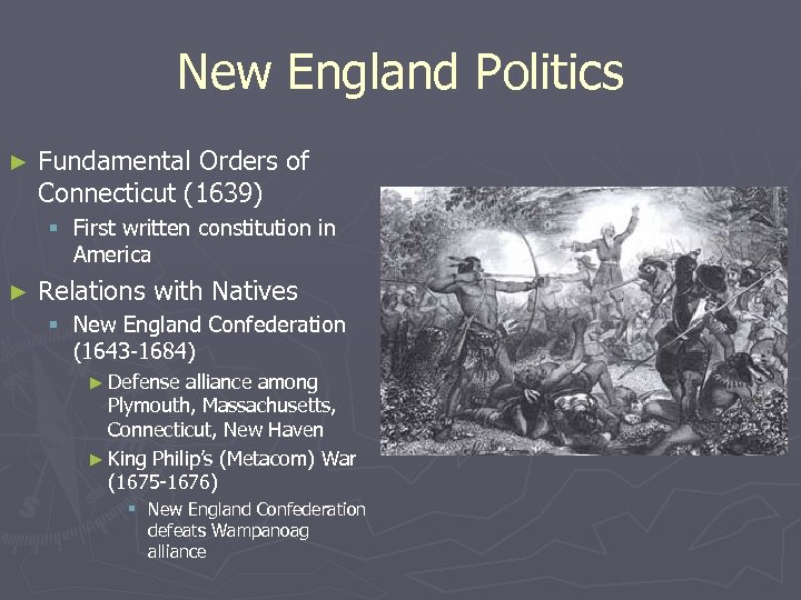 New England Politics ► Fundamental Orders of Connecticut (1639) § First written constitution in