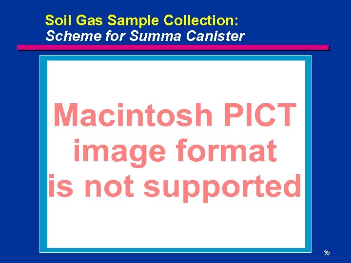 Soil Gas Sample Collection: Scheme for Summa Canister 35 