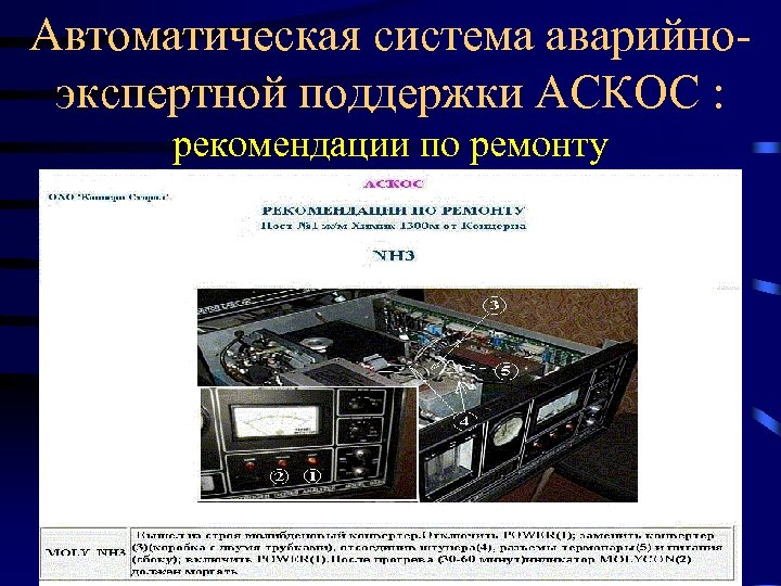 Автоматическая система аварийноэкспертной поддержки АСКОС : рекомендации по ремонту 