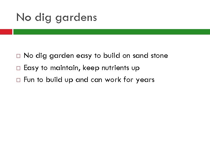 No dig gardens No dig garden easy to build on sand stone Easy to
