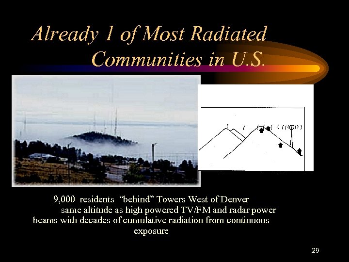 Already 1 of Most Radiated Communities in U. S. 9, 000 residents “behind” Towers