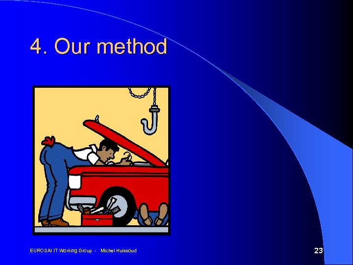 4. Our method EUROSAI IT Working Group - Michel Huissoud 23 