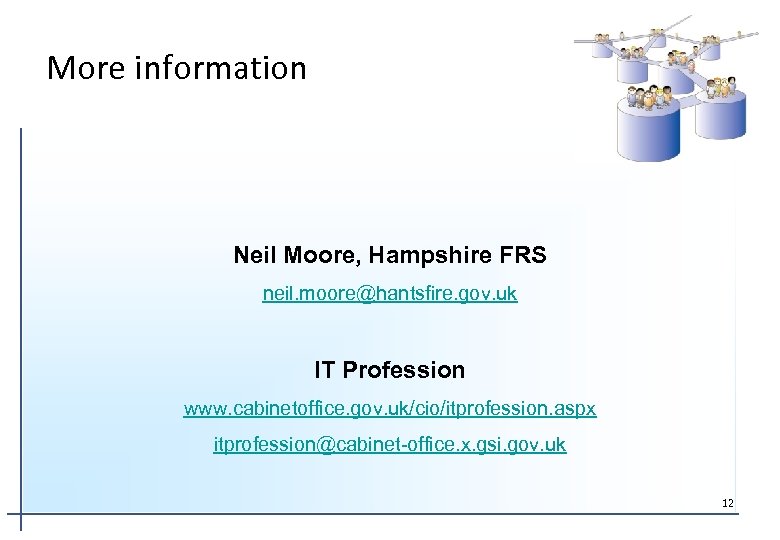 More information Neil Moore, Hampshire FRS neil. moore@hantsfire. gov. uk IT Profession www. cabinetoffice.
