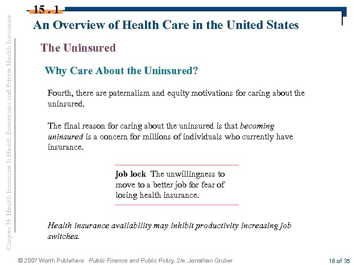 Chapter 15 Health Insurance I: Health Economics and Private Health Insurance 15. 1 An