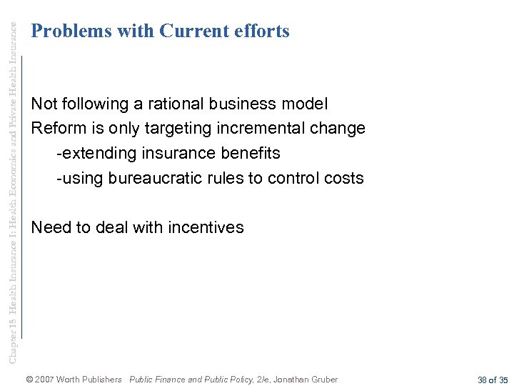 Chapter 15 Health Insurance I: Health Economics and Private Health Insurance Problems with Current