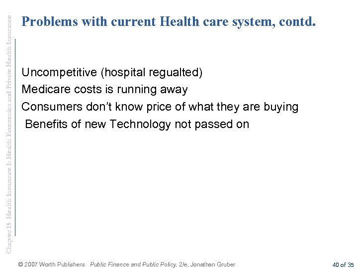 Chapter 15 Health Insurance I: Health Economics and Private Health Insurance Problems with current