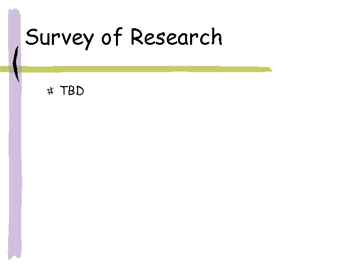 Survey of Research TBD 