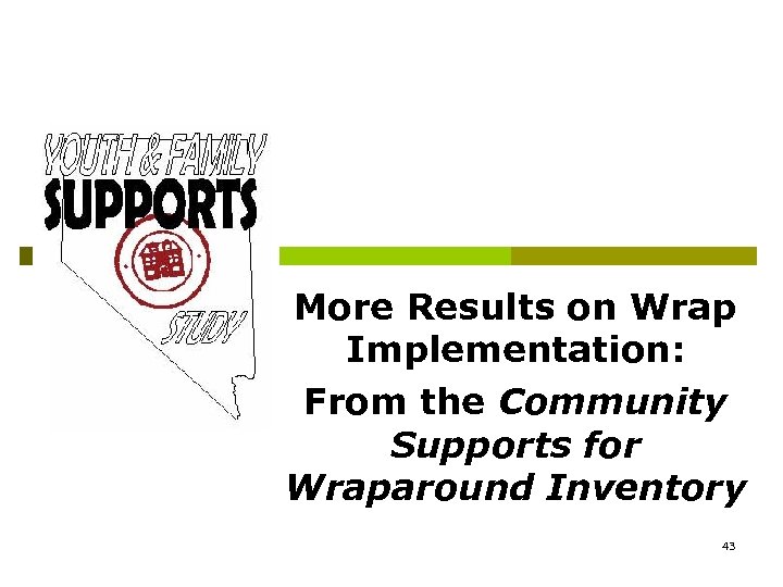 More Results on Wrap Implementation: From the Community Supports for Wraparound Inventory 43 