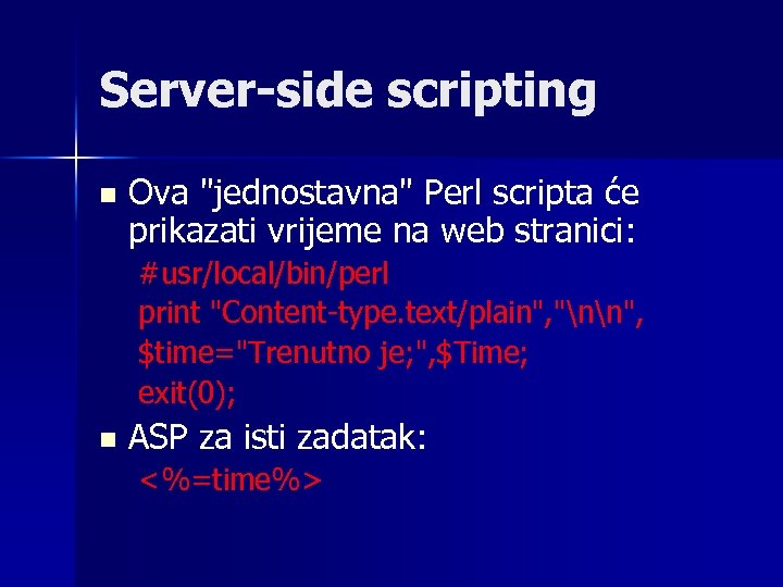 Server-side scripting n Ova 