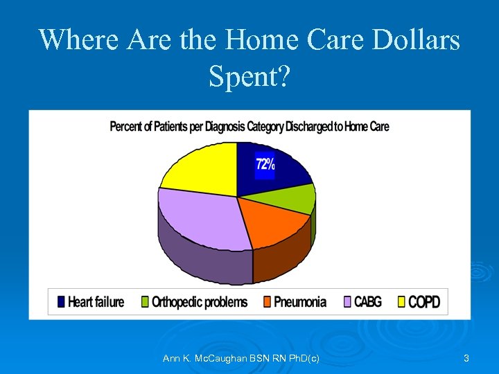 Where Are the Home Care Dollars Spent? Ann K. Mc. Caughan BSN RN Ph.