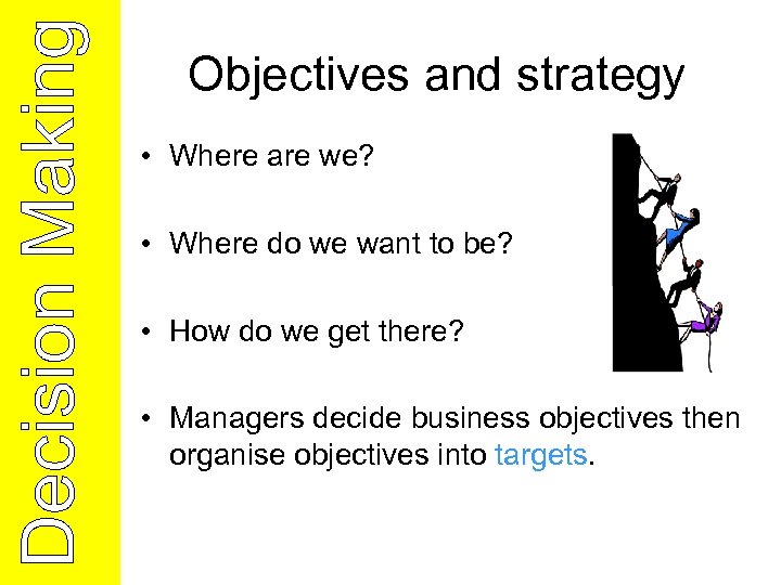 Objectives and strategy • Where are we? • Where do we want to be?