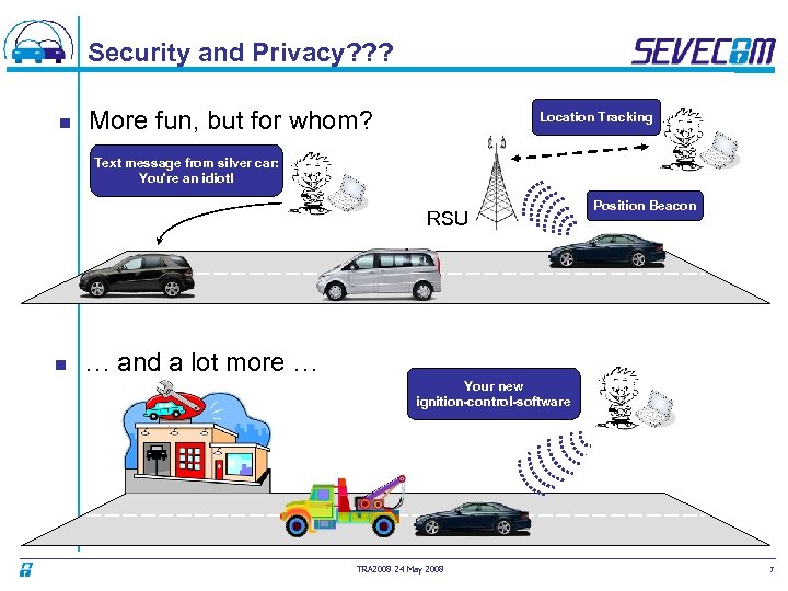 Security and Privacy? ? ? n More fun, but for whom? Location Tracking Text