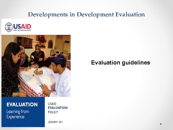 Developments in Development Evaluation guidelines 