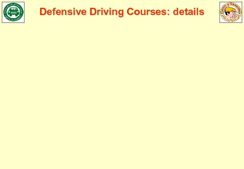 Defensive Driving Courses: details 