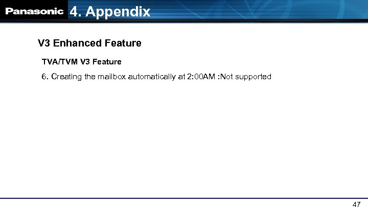 4. Appendix V 3 Enhanced Feature TVA/TVM V 3 Feature 6. Creating the mailbox