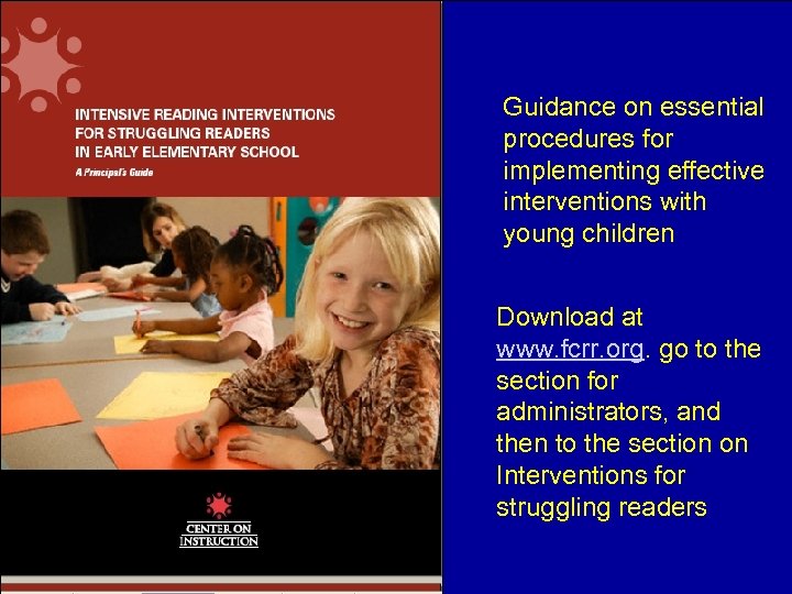 Guidance on essential procedures for implementing effective interventions with young children Download at www.