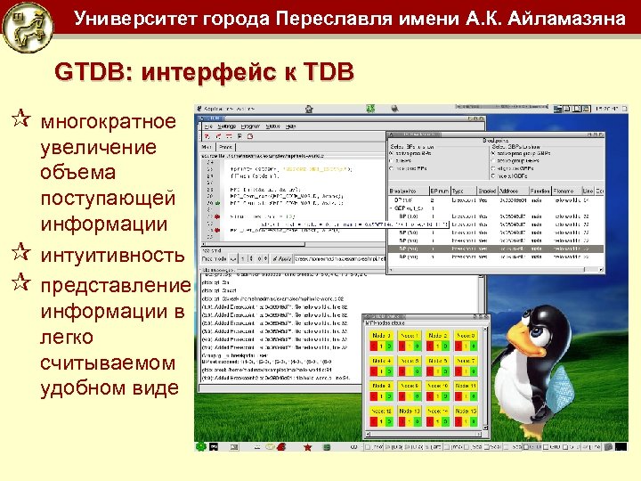 Университет города Переславля имени А. К. Айламазяна GTDB: интерфейс к TDB ¶ многократное ¶
