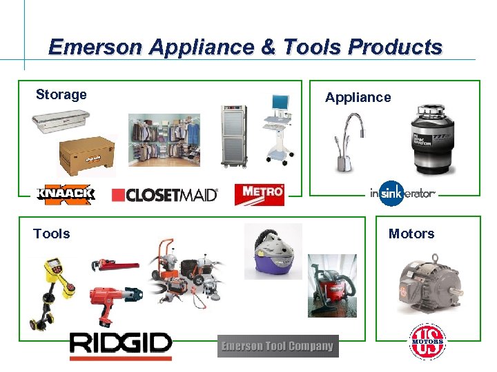 Emerson Appliance & Tools Products Storage Tools Appliance Motors 