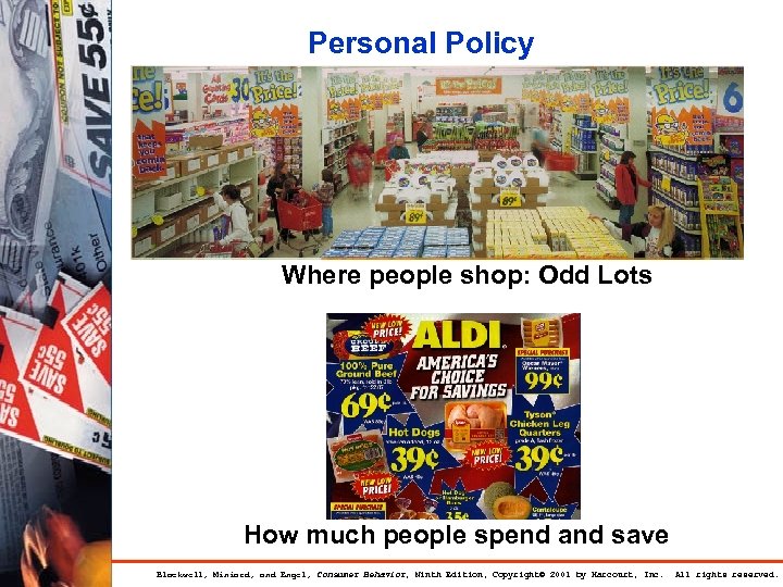 Personal Policy Where people shop: Odd Lots How much people spend and save Blackwell,