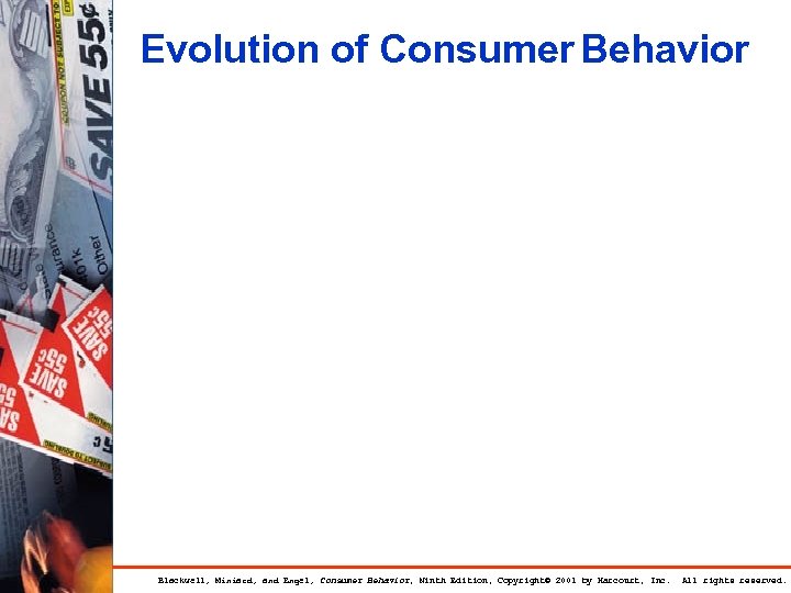 Evolution of Consumer Behavior Blackwell, Miniard, and Engel, Consumer Behavior, Ninth Edition, Copyright© 2001