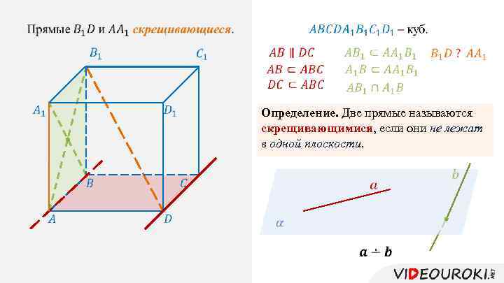 Скрещивающиеся прямые презентация 10 класс атанасян