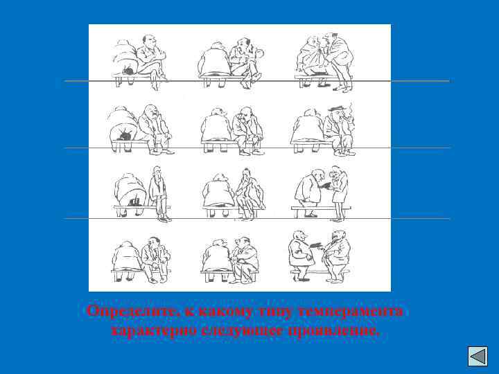 Определите, к какому типу темперамента характерно следующее проявление. 