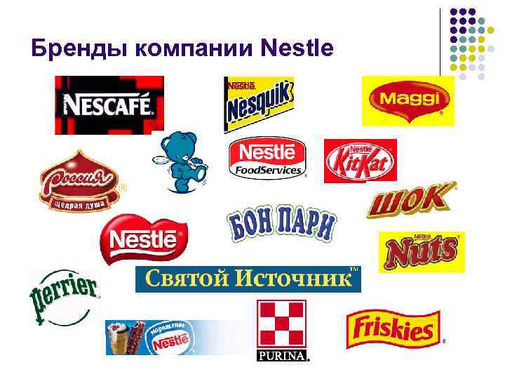 Бренды компании Nestle 