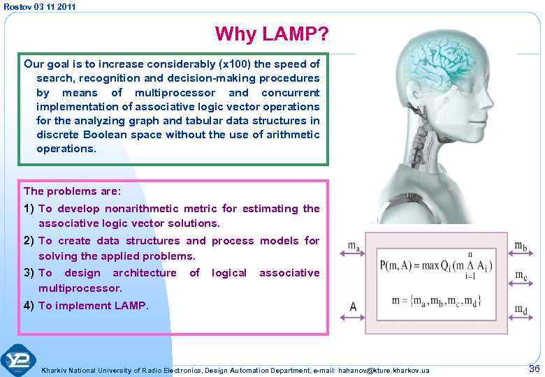 Rostov 03 11 2011 Why LAMP? Our goal is to increase considerably (x 100)
