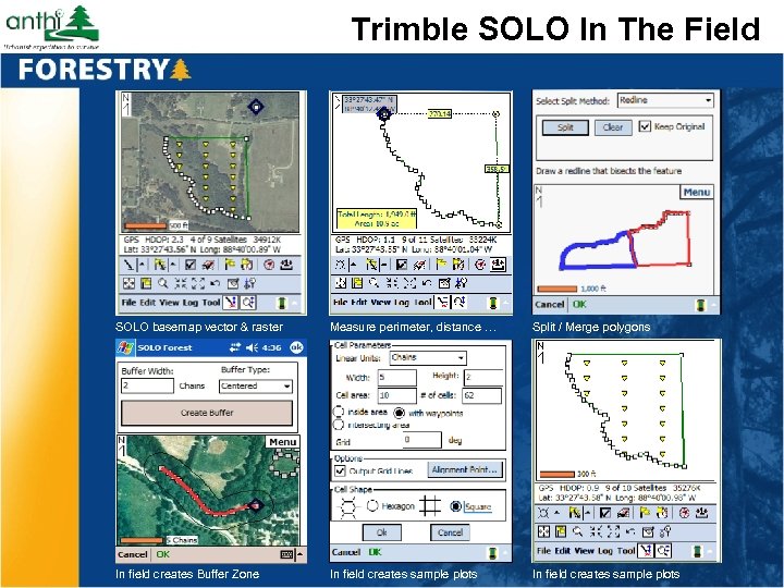 Trimble SOLO In The Field SOLO basemap vector & raster Measure perimeter, distance …