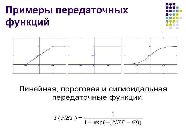 Примеры передаточных функций 