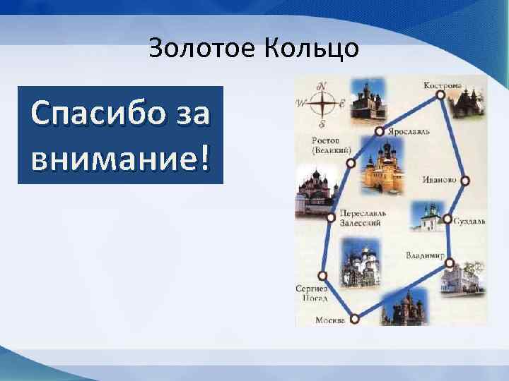 Золотое Кольцо Спасибо за внимание! 