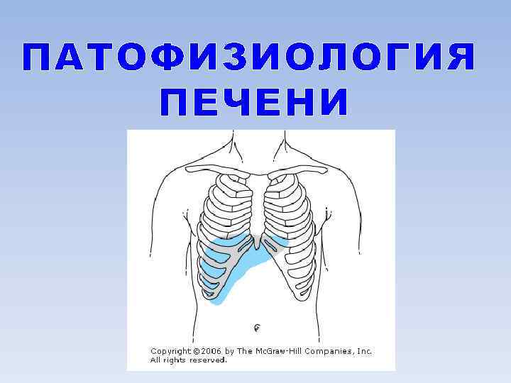 ПАТОФИЗИОЛОГИЯ ПЕЧЕНИ 