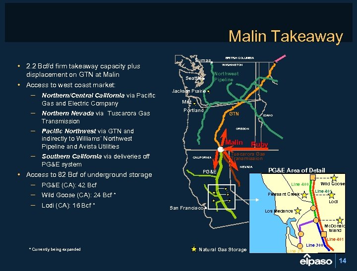 Malin Takeaway • 2. 2 Bcf/d firm takeaway capacity plus displacement on GTN at