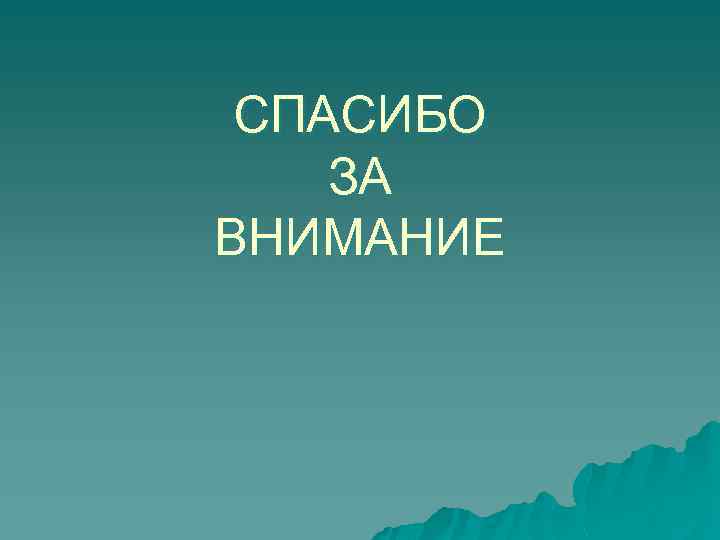 СПАСИБО ЗА ВНИМАНИЕ 