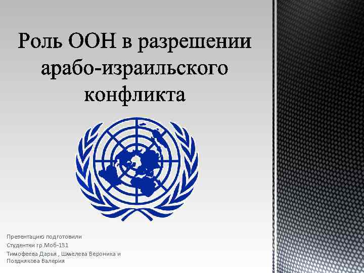 Презентацию подготовили Студентки гр. Моб-131 Тимофеева Дарья , Шмелева Вероника и Позднякова Валерия 