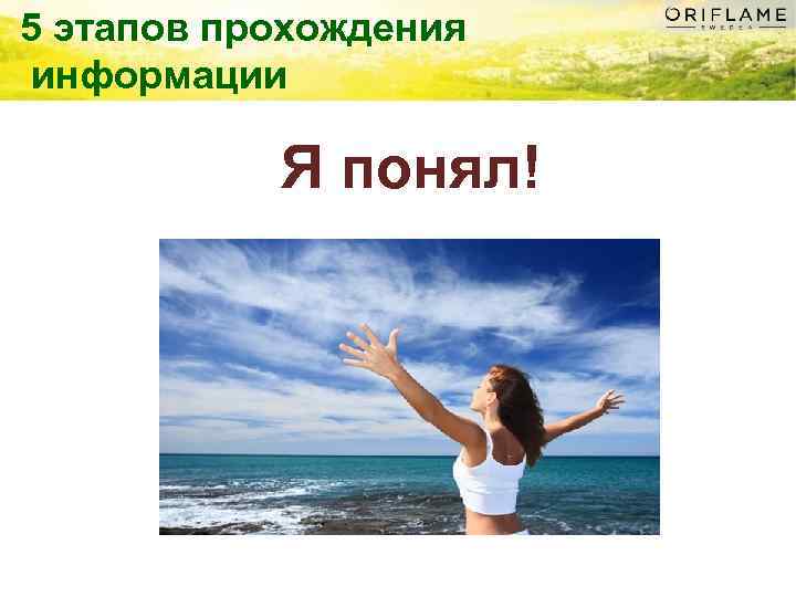 5 этапов прохождения информации Я понял! 