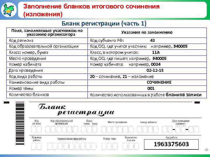 Регистрация итогового сочинения